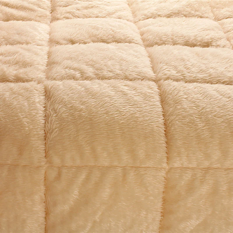 Camelhair, теплое зимнее шерстяное одеяло, роскошное, сгущенное, стеганое одеяло/одеяло, наполнитель, king queen, размер, один двойной кашемир