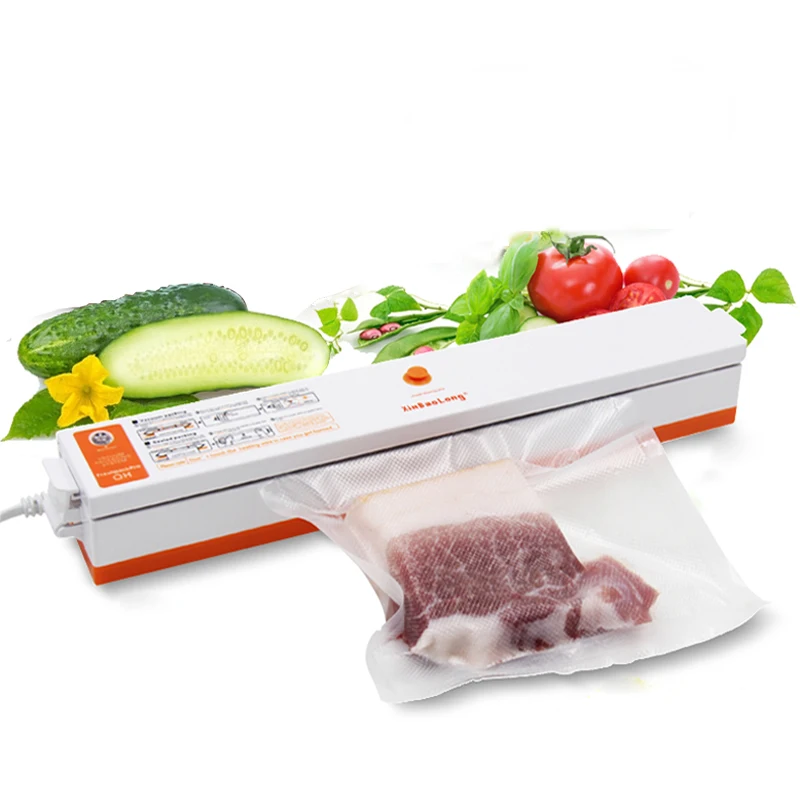 

Вакуумные пищевые Уплотнители для дома, вакуумная упаковочная машина, 220 В, 15 шт. вакуумных пакетов в подарок