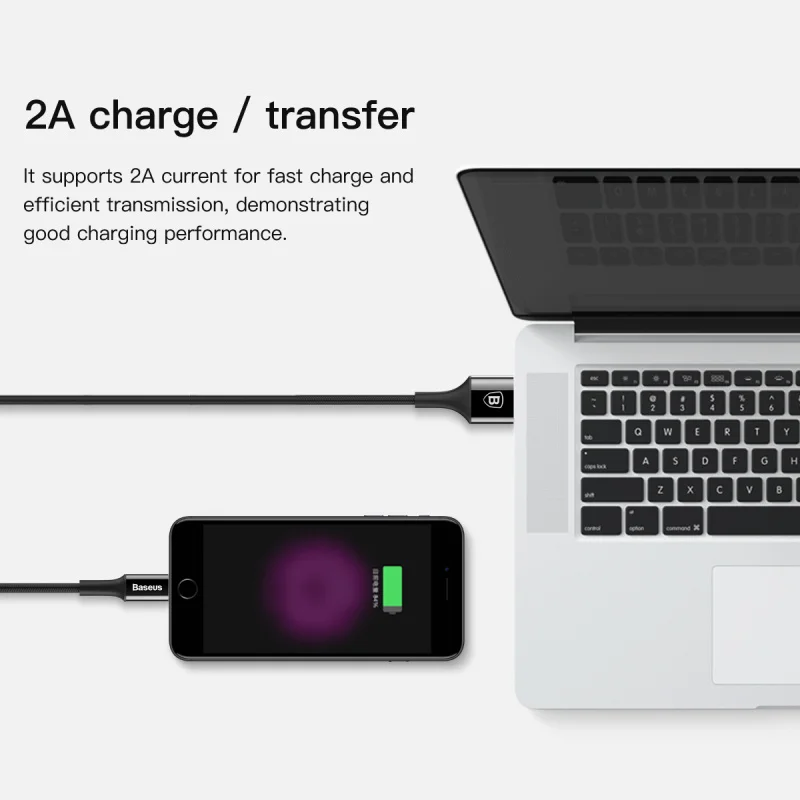 Usb-кабель для зарядки Baseus для iPhone X, 8, 7, 6, кабель для быстрой зарядки для iPad, iPhone, usb-кабель для зарядки, кабель для передачи данных