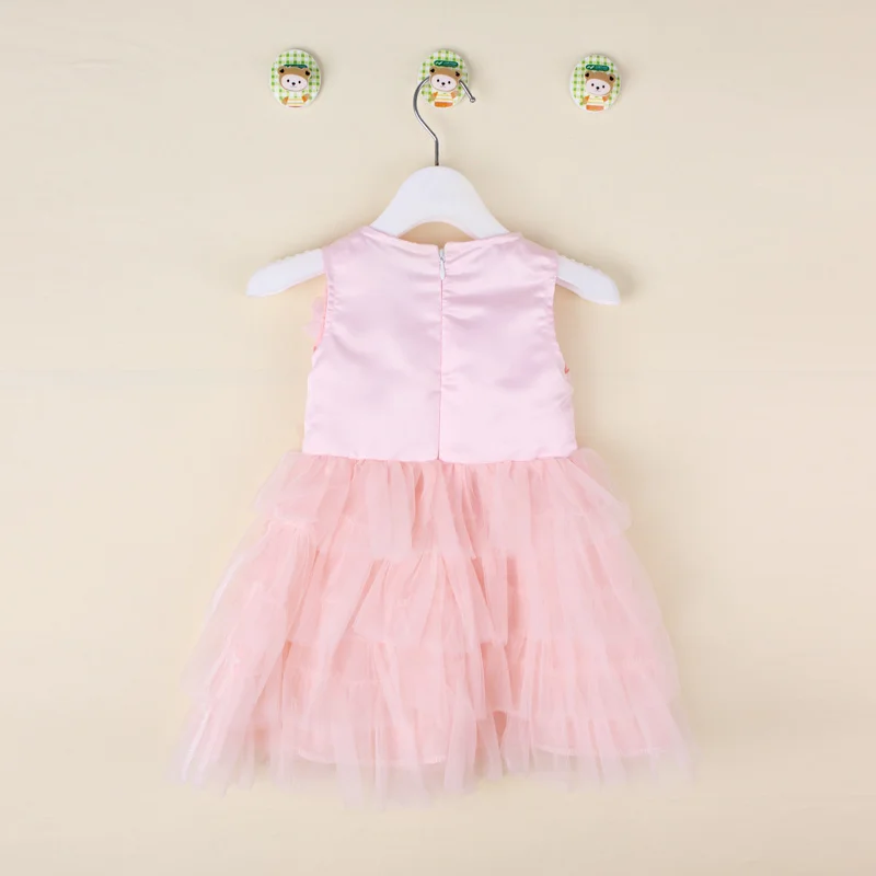 Элегантное платье принцессы без рукавов для девочек детское с цветами и