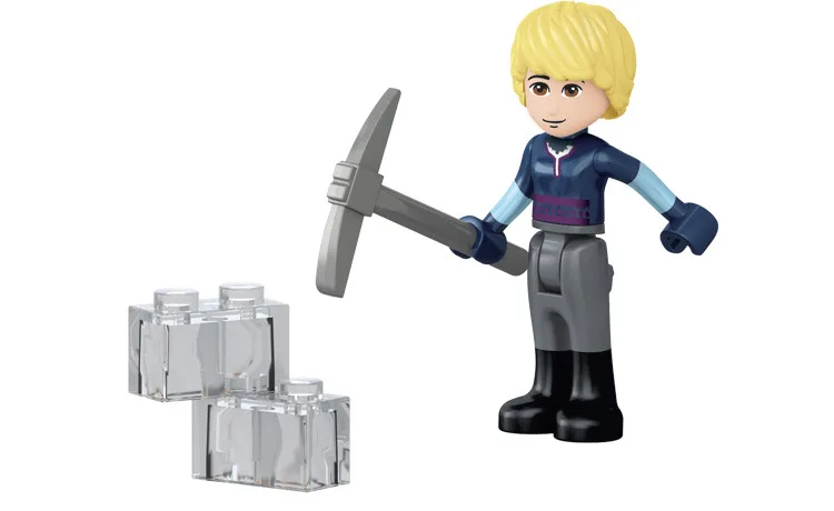Disney игрушки Замороженные принцесса Анна и Kristoff'S сани Приключения строительных блоков Подарите вашему ребенку best подарки на день рождения