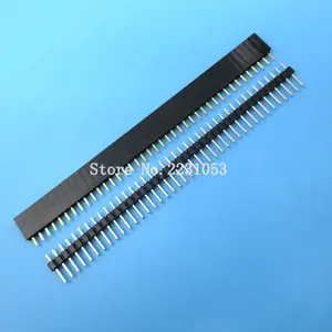 20 шт., 10 пар, 40 штырьков, 1x40, однорядные штырьковые и гнездовые, 2,54 ломающиеся штырьковые коннекторы для печатной платы