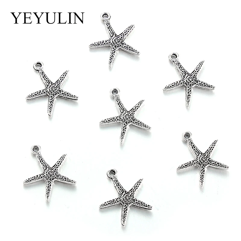 Style 8 10 шт. античные серебряные подвески в виде ракушек омаров, черепах, морских коньков для изготовления ювелирных изделий DIY ожерелье ручной работы аксессуары для рукоделия - Окраска металла: Style 8