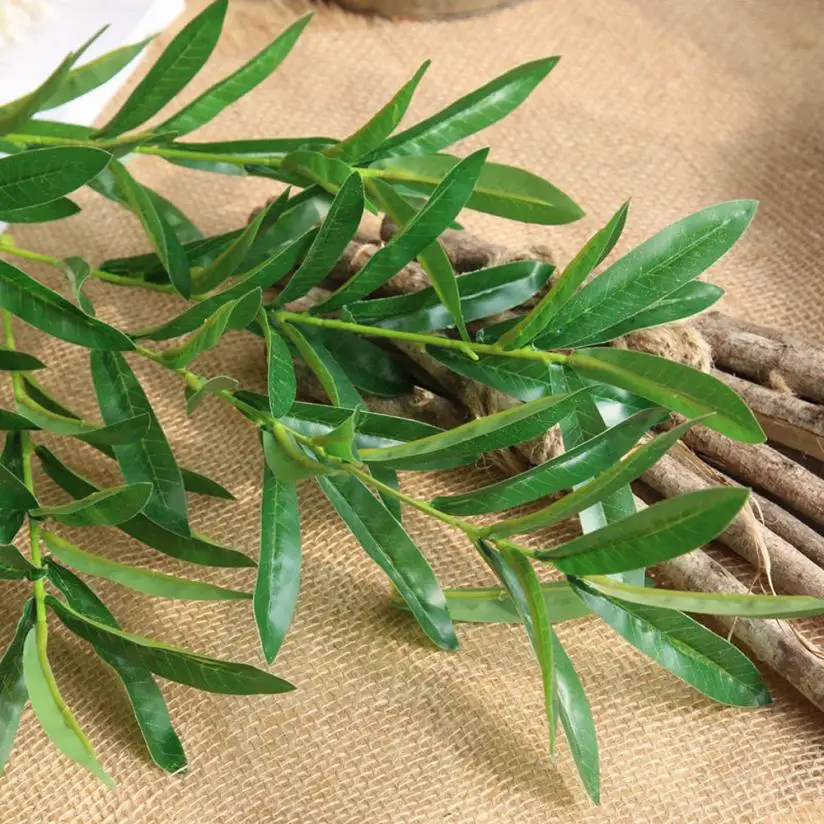 1 филиал искусственные листья имитация растения оливковые большой букет