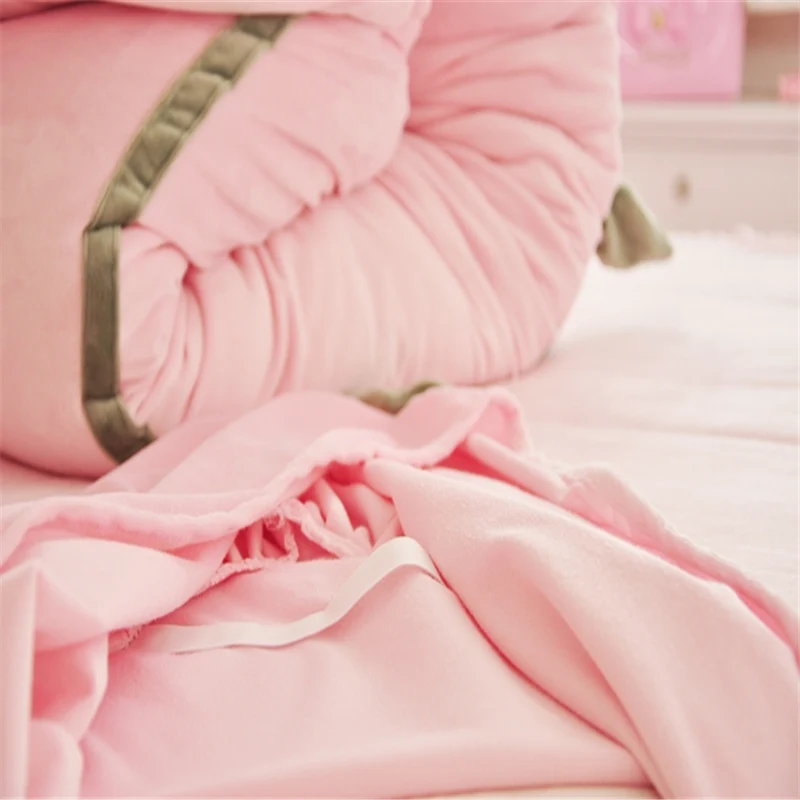 4 шт. новые утолщенные вельветовые Роскошные комплекты постельного белья в стиле