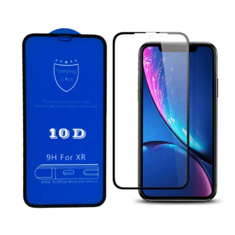 10D полное покрытие закаленное стекло для iPhone XS Max XR X Взрывозащищенная защитная