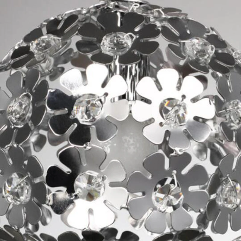 Современный круглый светодиодный подвесной светильник с цветами креативная