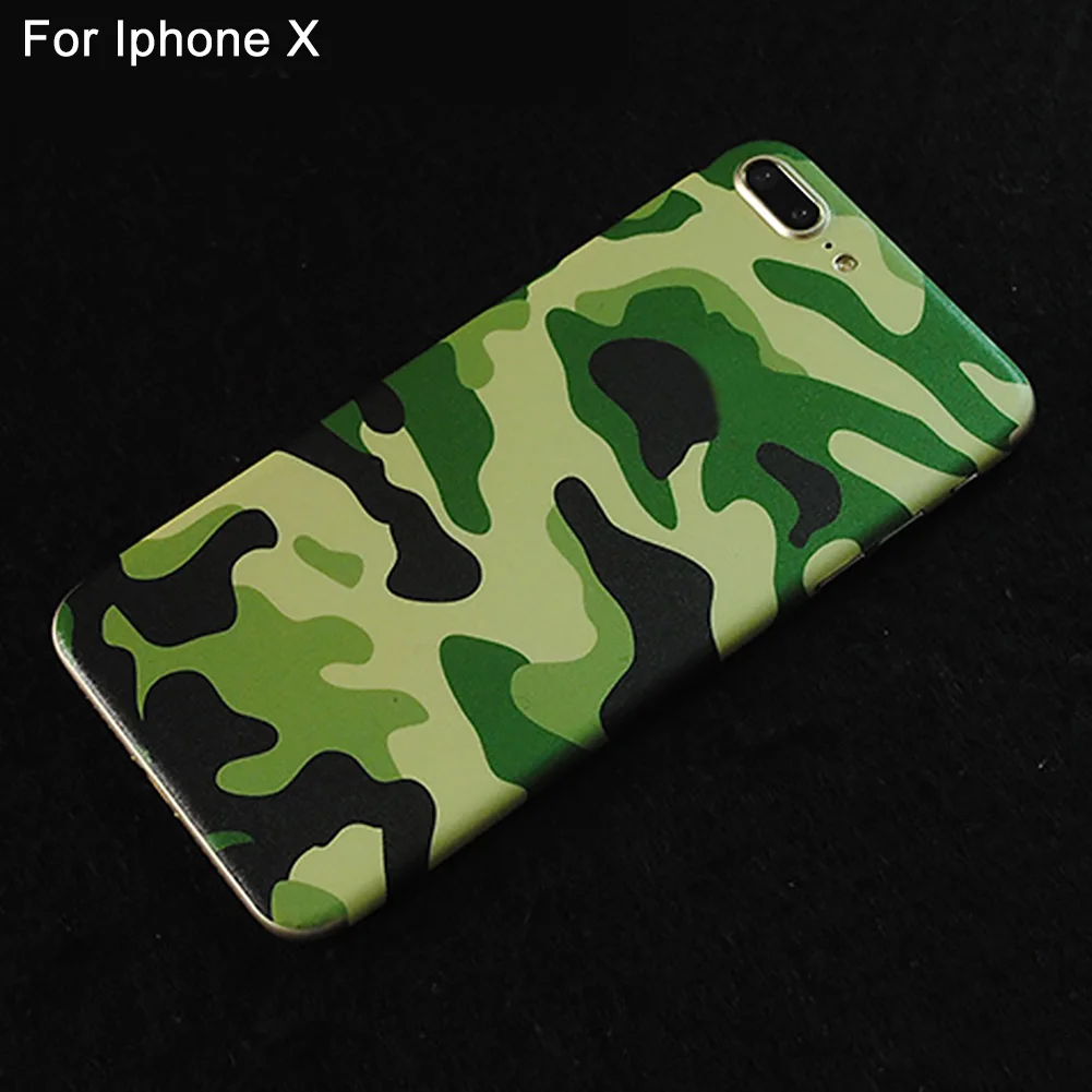 Green For Iphone X Для IPhone 8 Защитная Водонепроницаемая декоративная амортизирующая задняя клейкая Крышка для кожи легко установить аксессуары для телефона - Цвет: Green For Iphone X