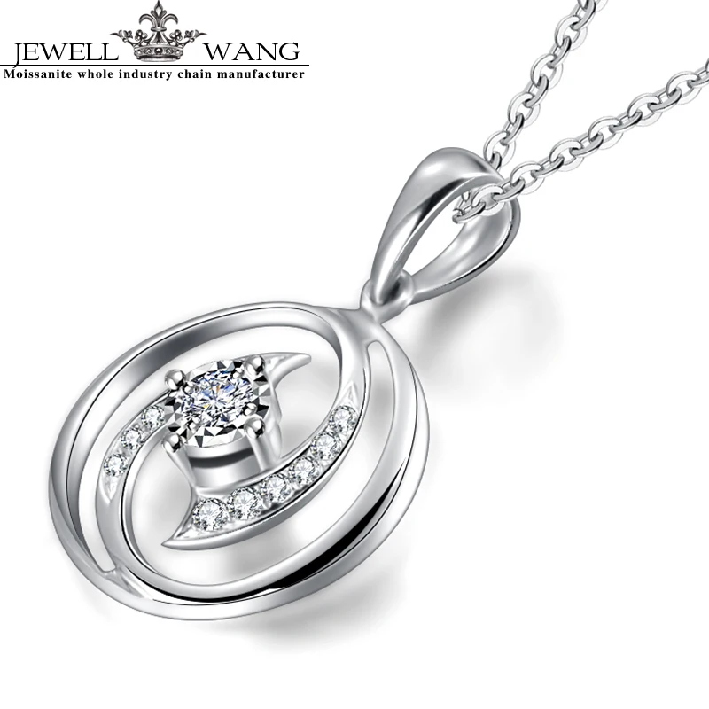 Ювелирные изделия, 0.3CT, подвеска с бриллиантом, 18 К, белое золото, для женщин, ожерелье, блестящий светильник, роскошный подарок для девочки, сертифицированные Уникальные Подвески