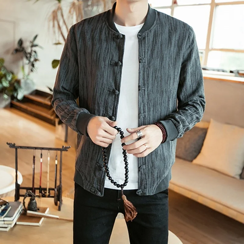 Традиционная китайская одежда для мужчин мужская Восточная зимняя куртка наряд