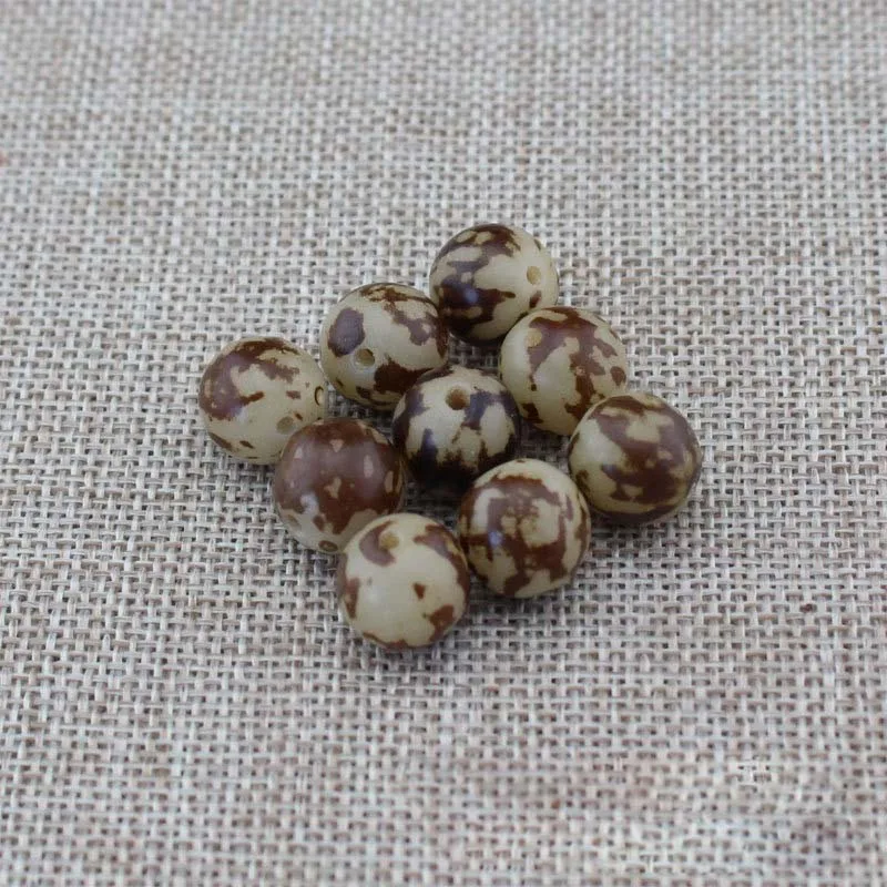 Натуральные семена Бодхи 20 шт./лот круглые тигровые узоры свободные бусины 13 мм