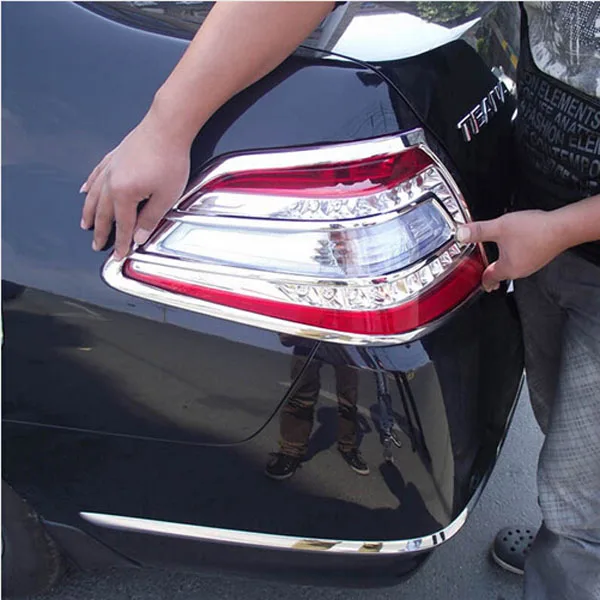 Для Nissan Teana J32 2009-2013 лампа для фары заднего света накладка ABS Хромовая автомобильная пленка для укладки наклейки аксессуары 2 шт