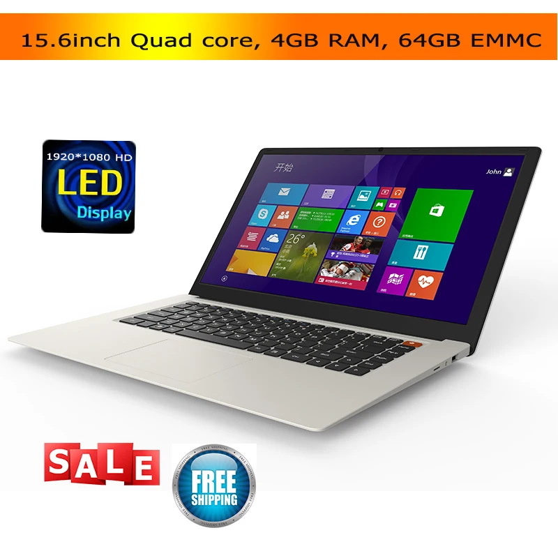 15 6 дюймовые дешевые ноутбуки 4 Гб 64 EMMC Atom X5 Z8350 четырехъядерный процессор bluetooth HDMI