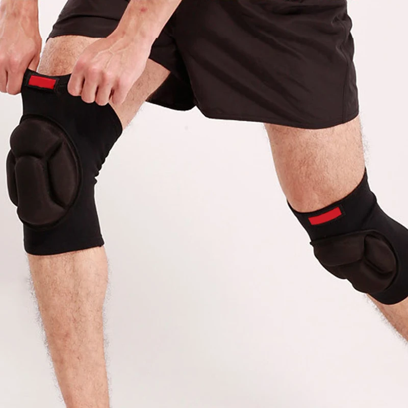 Aiboully губкой колена Поддержка анти раненых Kneepad 1 пара высокие эластичные Спорт на