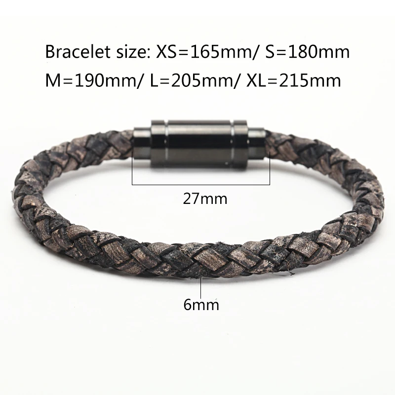 Браслет Mcllroy из натуральной кожи винтажный плетеный ручной работы нержавеющей