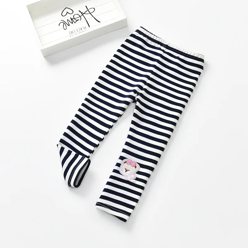 BibiCola/весенне-осенние штаны для девочек Детские хлопковые повседневные в полоску