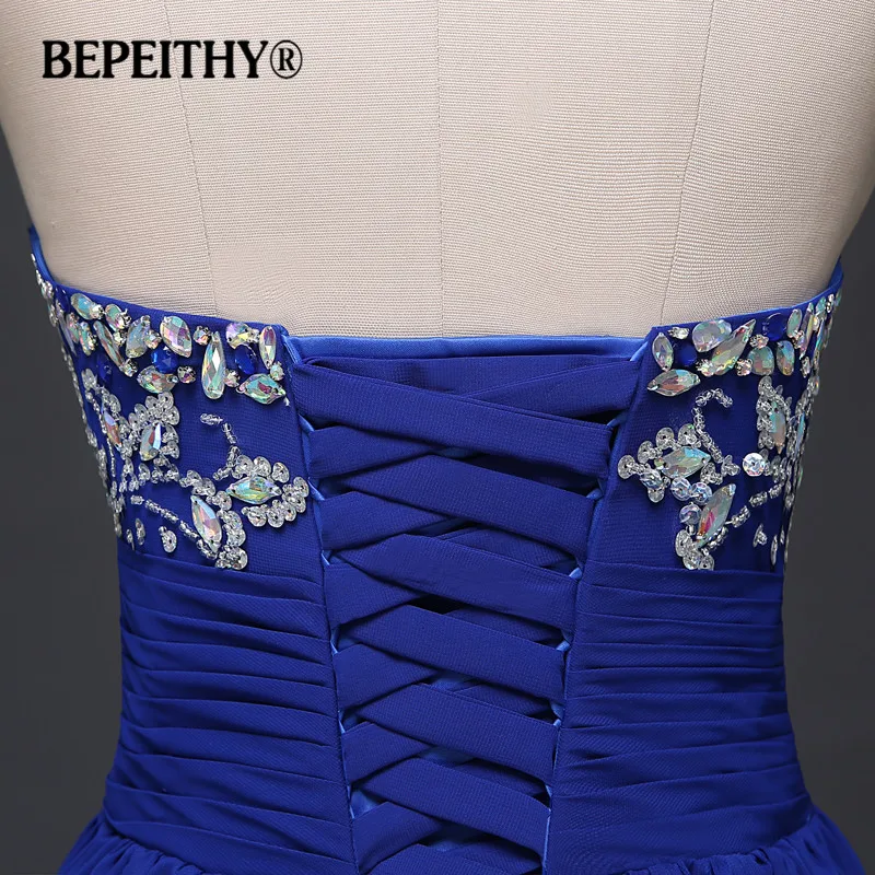 BEPEITHY женское вечернее синее платье шифон Vestidos De Festa выпускное длинное 2019|prom