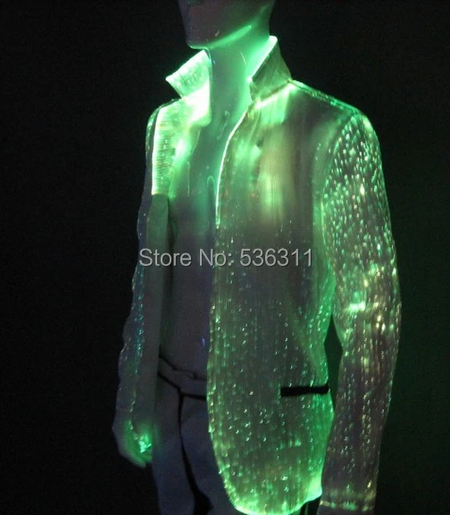 Светодиодный Мужской Блейзер светодиодный костюм для сцены светящийся Костюм - Фото №1