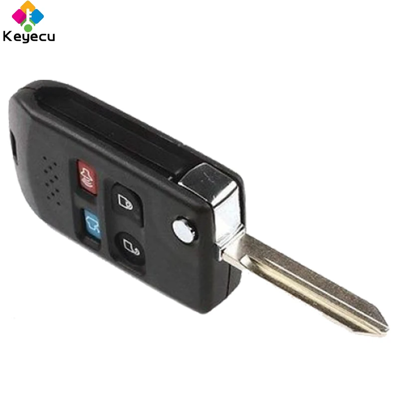 Запасной складной пульт дистанционного управления KEYECU 10 шт./лот-4 кнопки-брелок