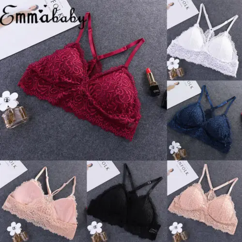 Sexy Womens Embroidery Lace Strappy Bralette Bustier Crop Tops Bra Lingerie Ladies Summer Camis Top Tanks Vest Bandeau Tees | Женская