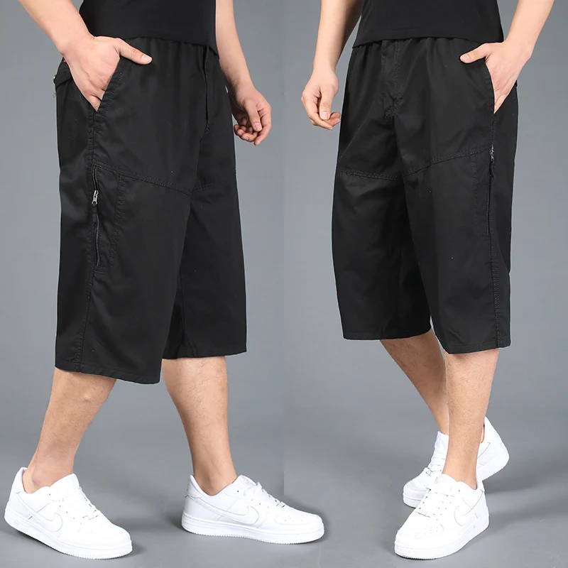 Шорты мужские с эластичным поясом хлопок повседневные хип-хоп большие размеры xxl