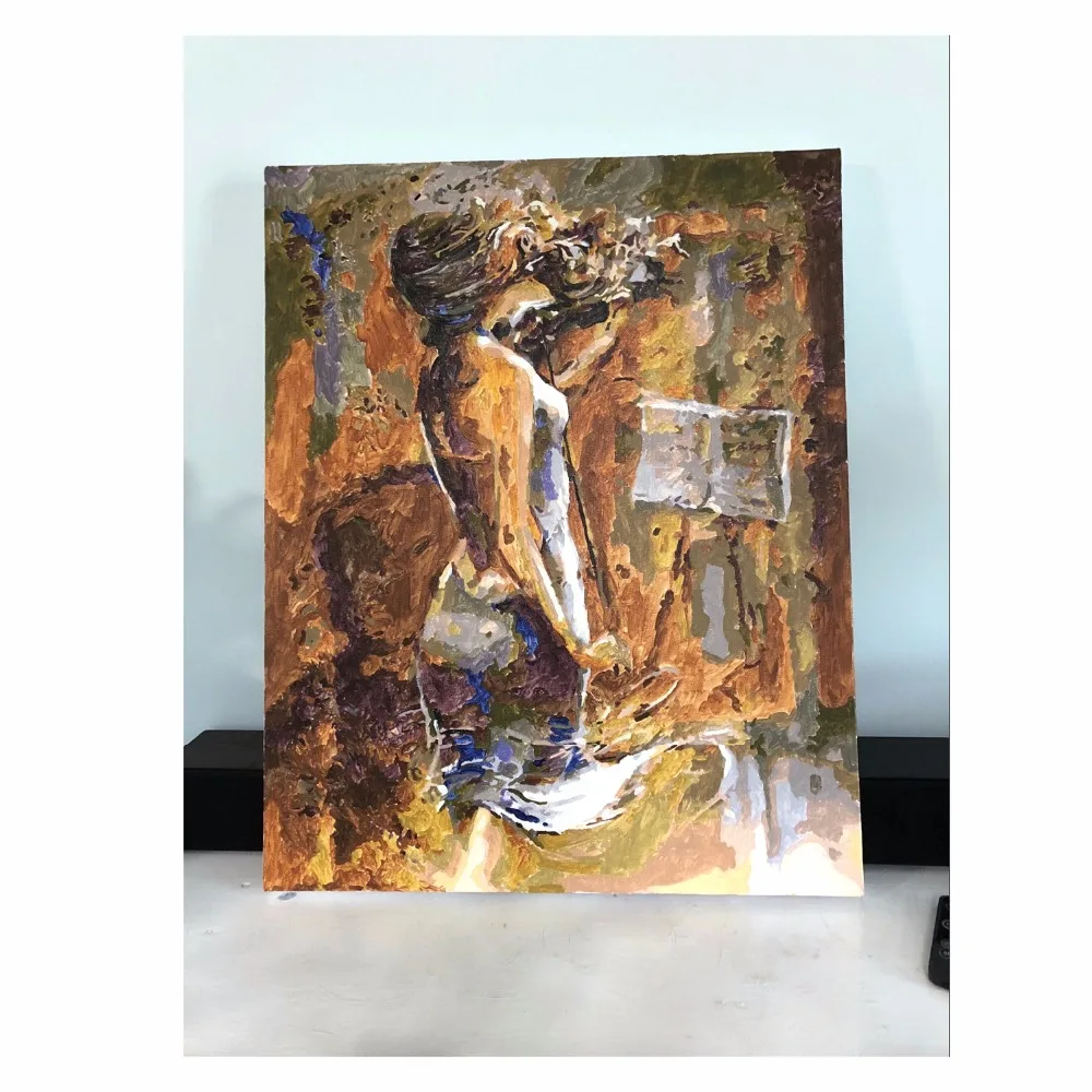 A woman plays the violin Creative painting Print Painting Home Decor Wall Art for Living Room Office Dropship | Дом и сад