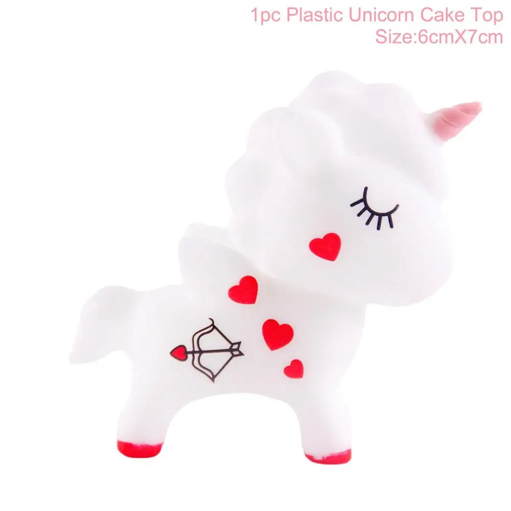 Huiran Единорог Рог торт Топпер Единорог День Рождения Декор для детей сувениры Единорог украшения торта принадлежности Единорог торт Декор - Цвет: Cupcake Topper 1 pc