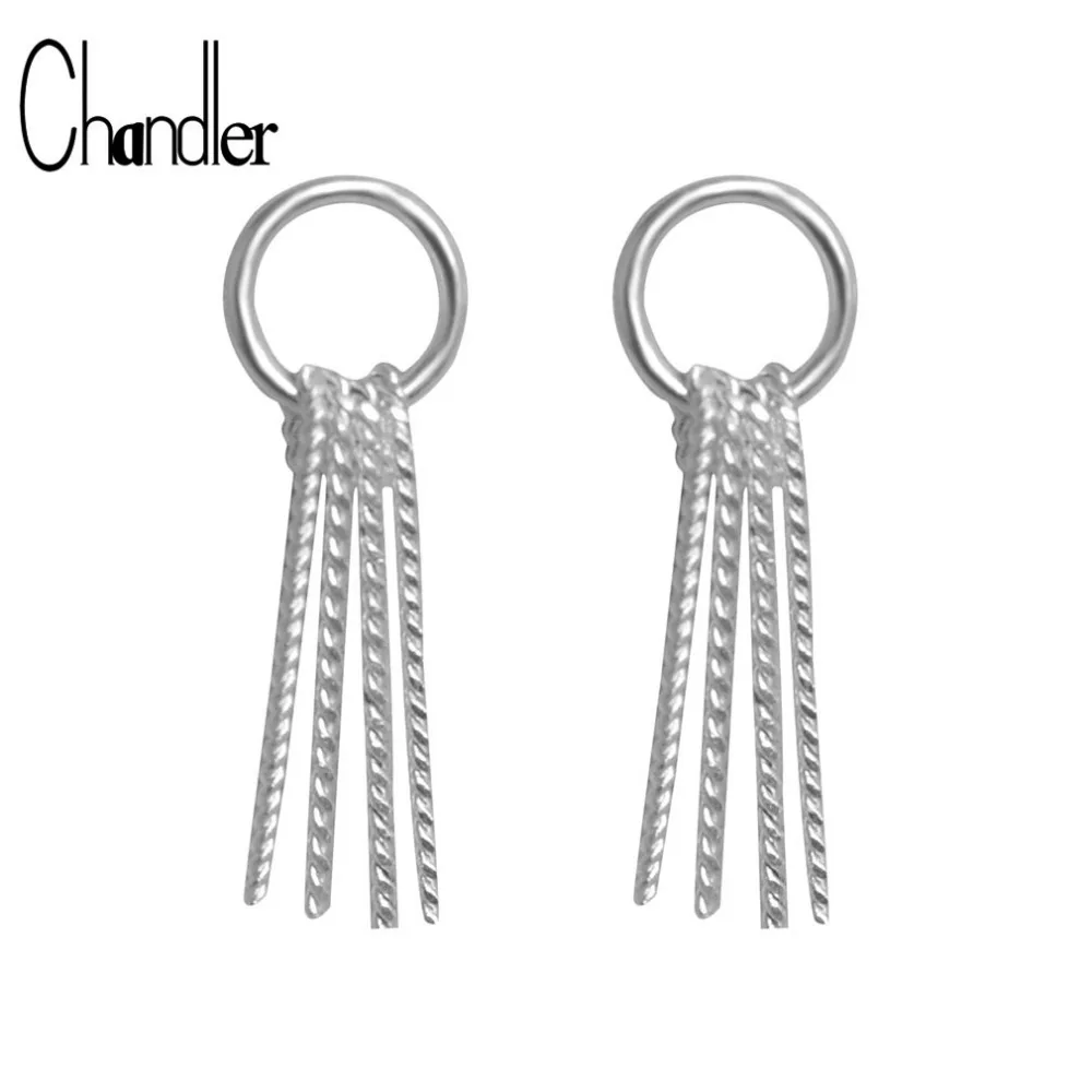 Круглые серьги гвоздики Chandler с длинными кисточками для женщин и детей модные