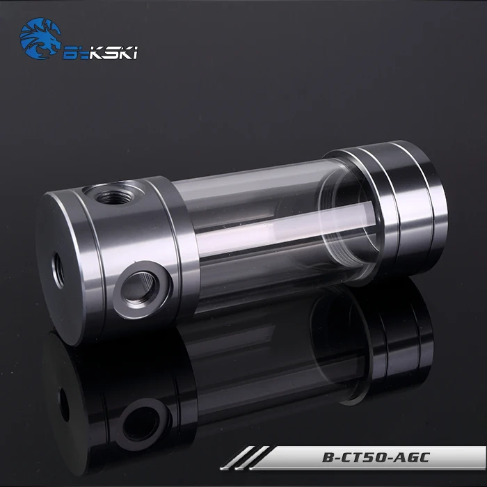 Length 150mm BYKSKI Silver 150/200/260 мм X 50 мм Диаметр цилиндрический дизельный двигатель с водяным охлаждением бак Алюминий сплав Хладагент+ акриловый G1/4 резервуар - Цвет лезвия: Length 150mm