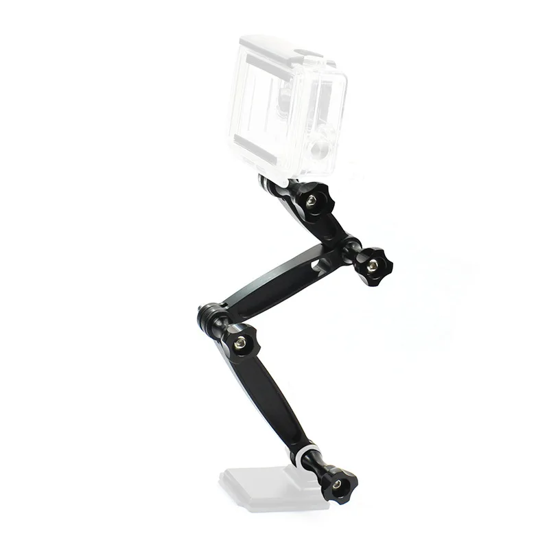 CNC алюминиевый сплав 3 способа удлинитель монопод для GoPro Hero SJCAM Экшн камеры селфи палка для тактического шлема
