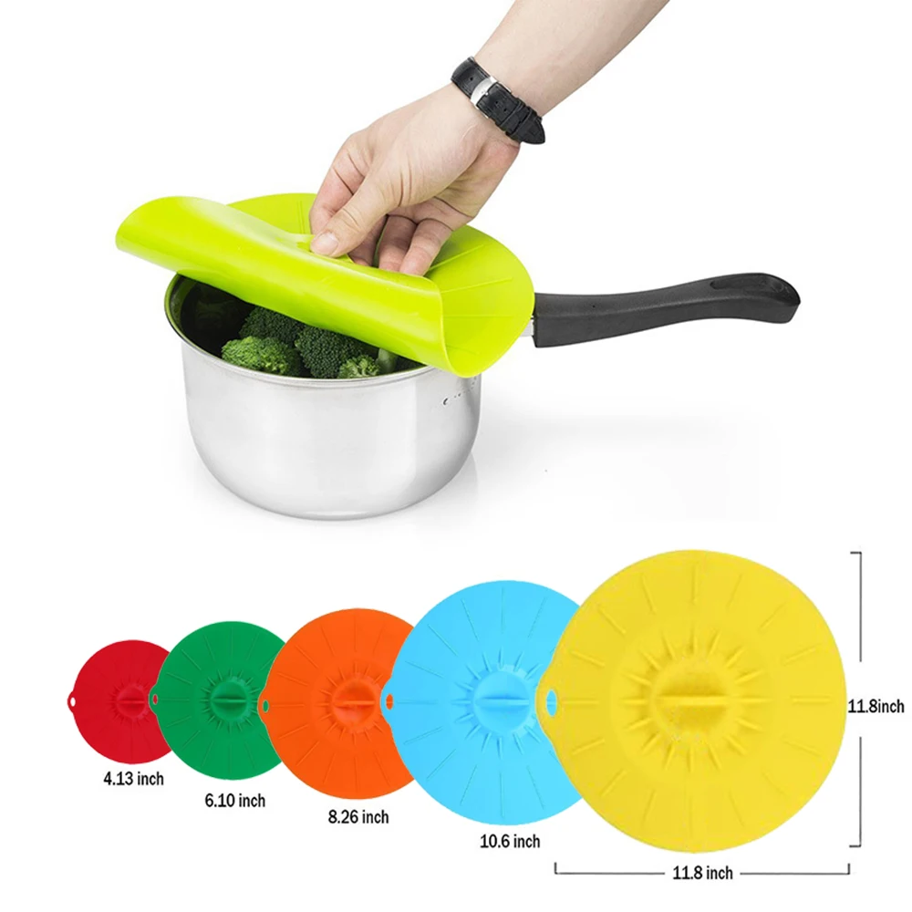 5 шт./компл. силиконовые крышки для пищевых продуктов Семейные еды сохранения