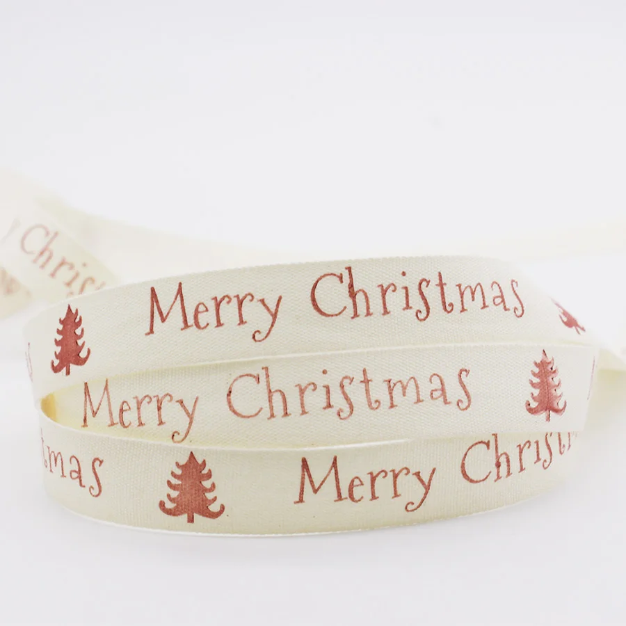 Печатная хлопковая тесьма Рождественская серия хлопчатобумажная лента