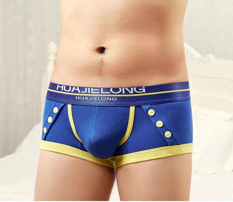 Боксеры мужские с u образным вырезом хлопок пикантное нижнее белье для коррекции