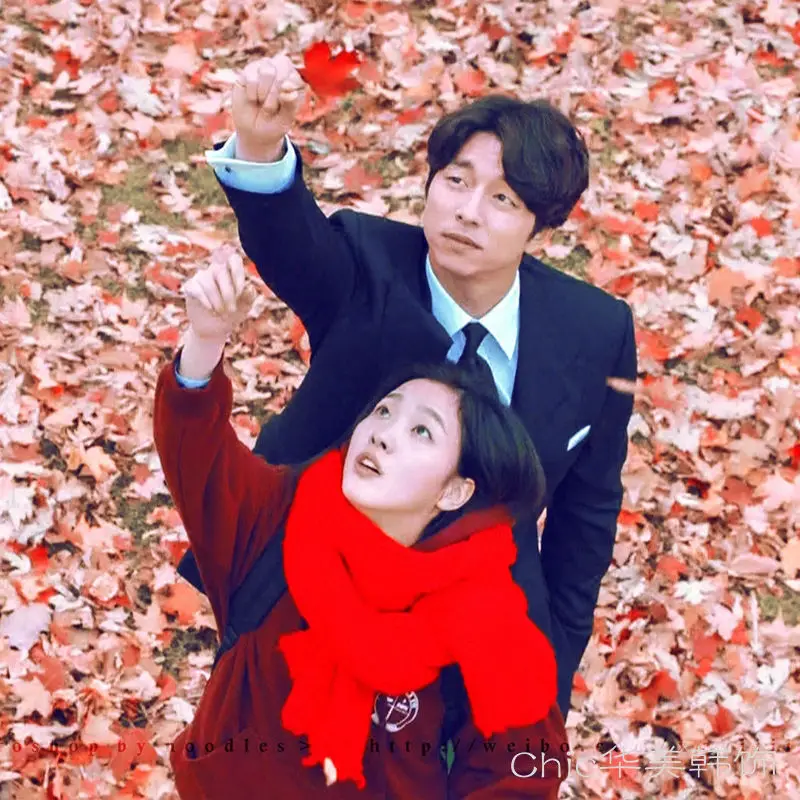 Гоблин: одинокий и большой бог Корейская Драма K-Drama Goblin Yoo In-Na красный шарф большой толстый вязаный шарф женский косплей Kpop