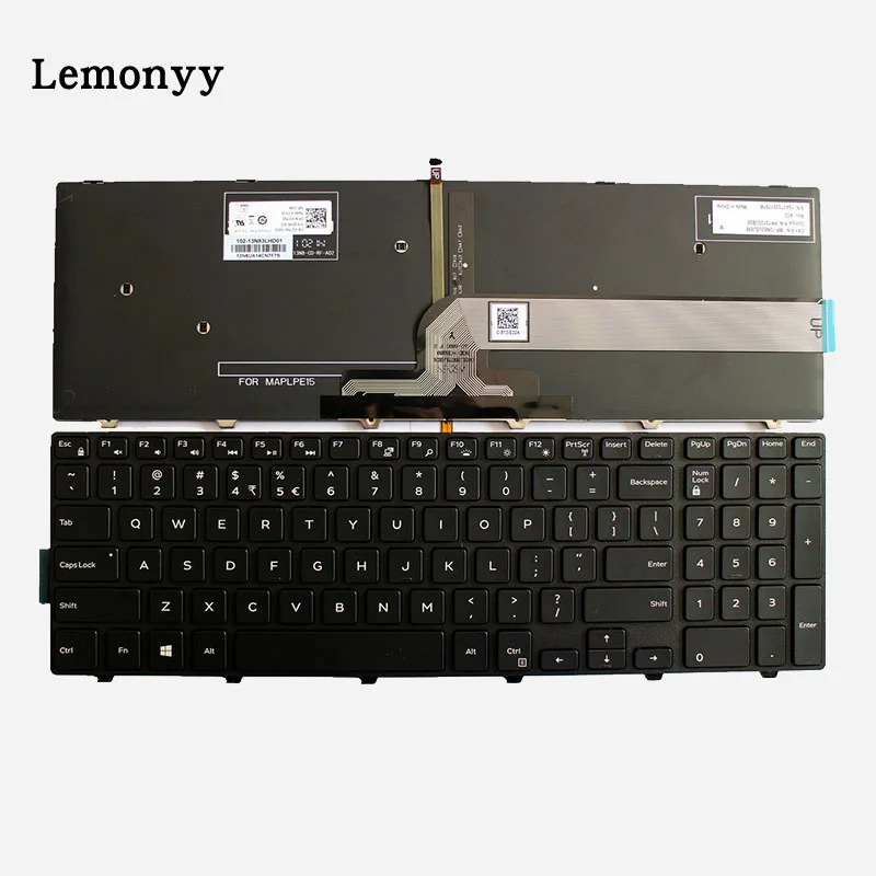 Клавиатура для ноутбука Dell Inspiron 15 3000 5000 3541 3542 3543 5542 5545 5547 17-5000 ноутбук английская клавиатура с подсветкой