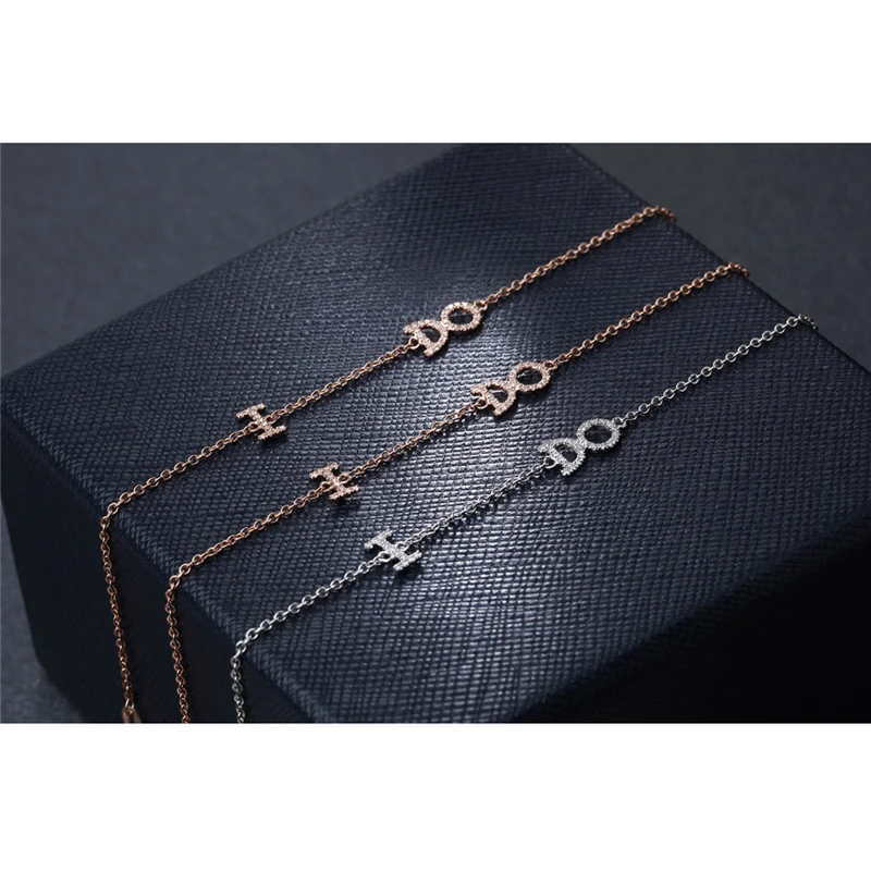 Aazuo 18 K белое золото (Au750) настоящие бриллианты микро проложенные прекрасные буквы