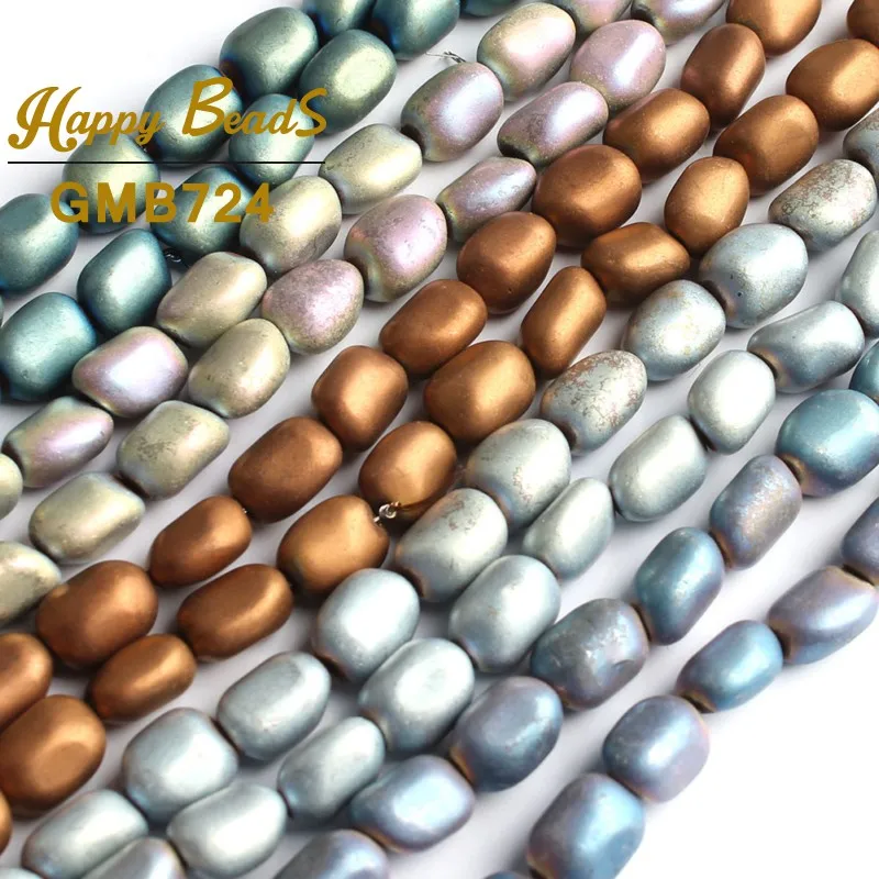 8-11 мм натуральный матовый камень нерегулярные многоцветные гематитовые бусины