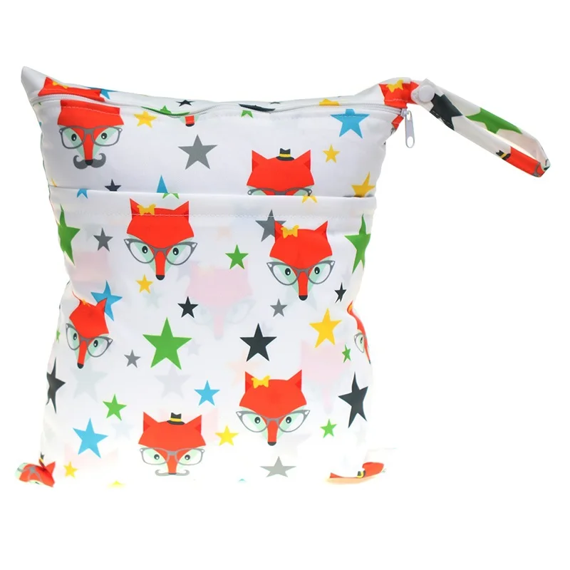 [CHOOEC] New Wet Bag Washable Reusable Cloth diaper Nappies Bags Waterproof Swim Sport Travel Carry bag Big Size: 30X36 cm