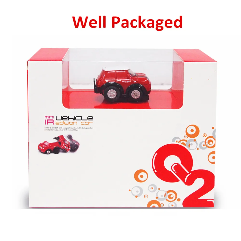 Мини-Мультяшные транспортные средства игрушка маленький RC трюк Carros микро-пульт дистанционного управления машинки детский день рождения, день рождение мальчика подарки с колесами или дорожными блоками