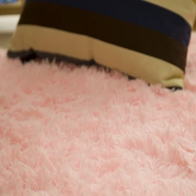 pink Мохнатый современный коврик для ванной комнаты Противоскользящий 40*60 см/15,74*23,62 дюйма - Цвет: pink