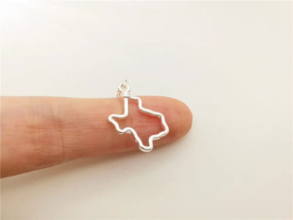 Полый Техасский браслет с сердцем США штат Техас I Heart love Карта география браслеты