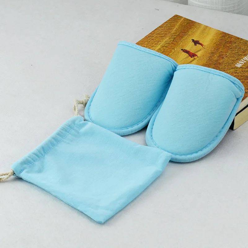 Blue 29cm 10 пар; мужские и женские простые тапочки для путешествий и спа; домашние складные одноразовые домашние Тапочки для гостей - Цвет: Blue 29cm