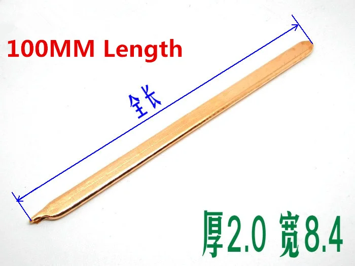 2 шт. 100 мм длина плоская тепловая труба из чистой меди поликарбонат трубка
