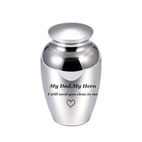 iju027 high polished stainless steel mini keepsake urn for sharing engrave small cremation my dads ash