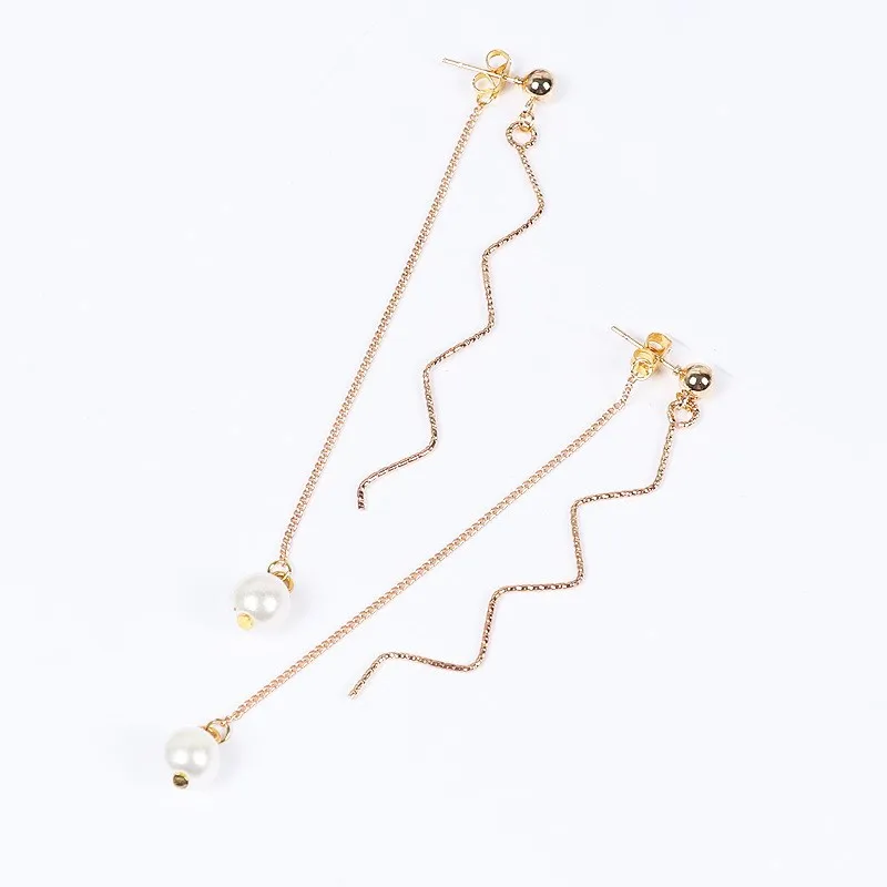 

10pcs Gold/White K Wave Shape Connectors DIY Earring Making Jewelry Findings Stud/Drop Earring Accessories for Women Wholesale
