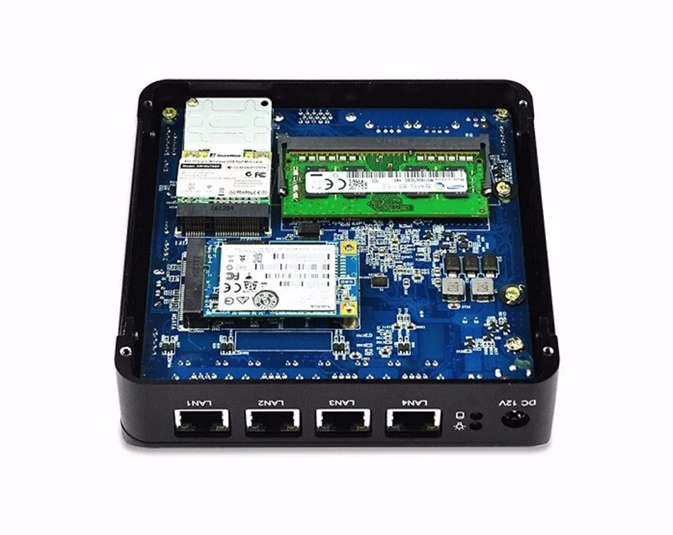 Процессор EGlobal fanless Pfsense, мини-ПК J1900 4 ядра 4* Intel WG82583 Gigabit NIC брандмауэр Многофункциональный сетевой маршрутизатор