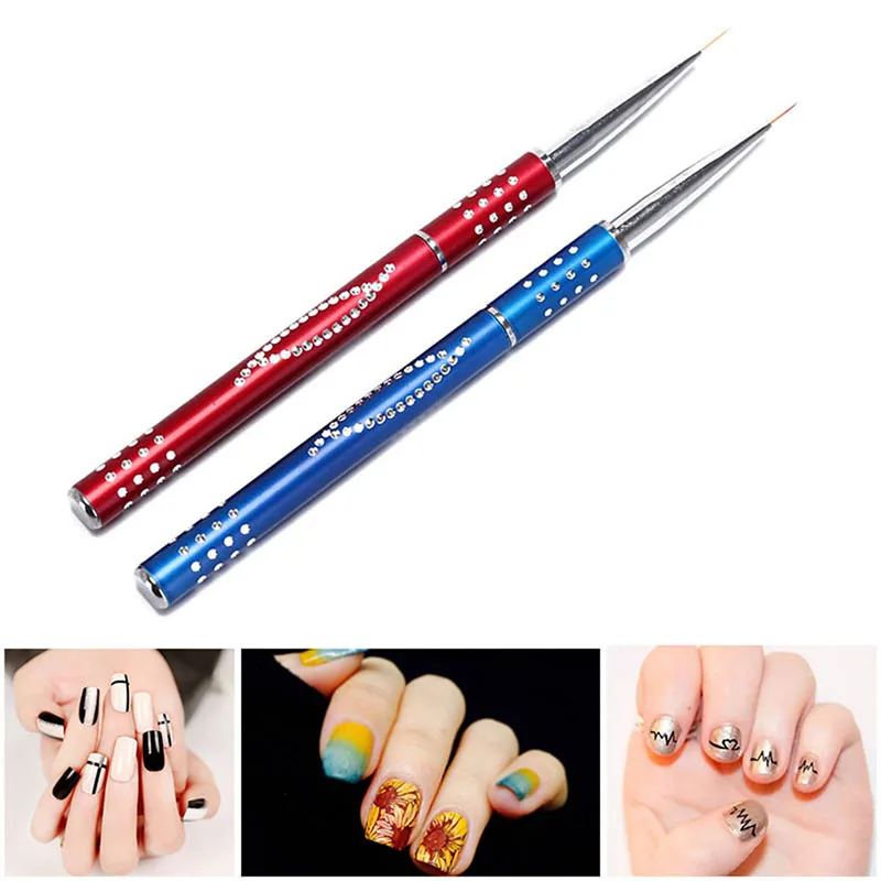 1 шт. металлическая тонкая ручка лак краска для рисования кисти дизайна ногтей