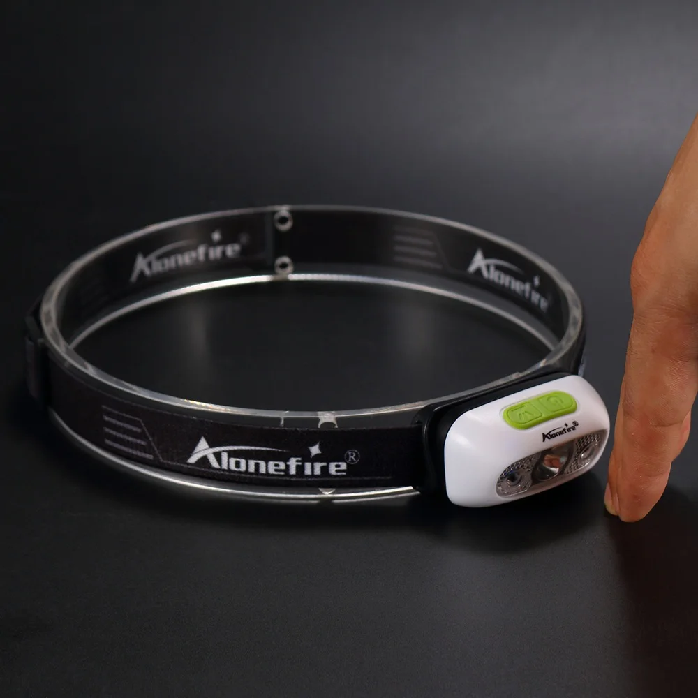 AloneFire MT-B02 Индукционная USB мощная светодиодная фара CREE XPE Головной фонарь фонарик Встроенный литиевый аккумулятор