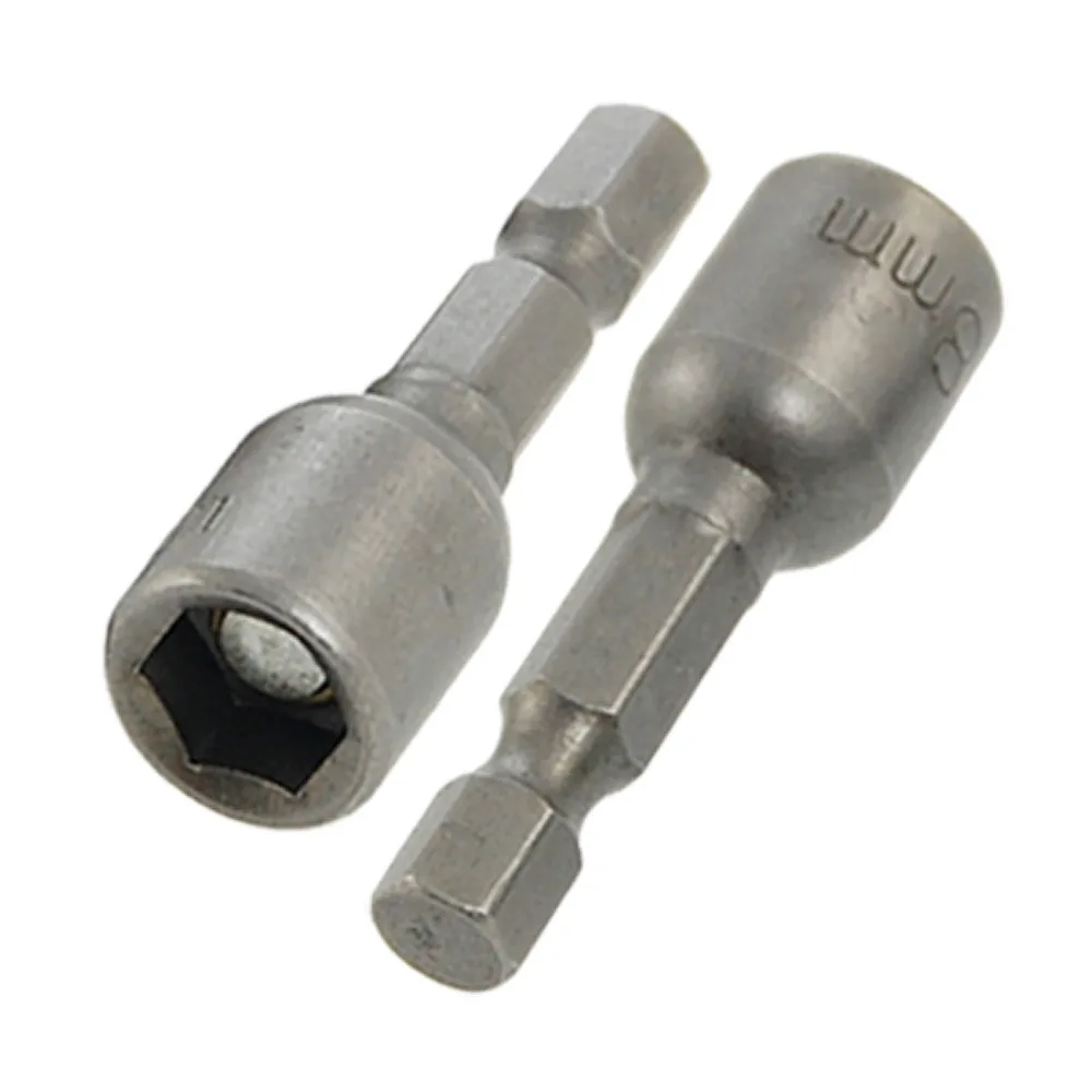 

UXCELL 2 Pcs 15/64" Shank Magnetic 5/16" Hex Socket Spanner Nut Driver Bits used in Manufacturing Assembly Systems