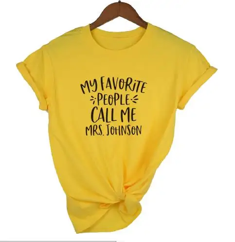 yellow t black words PADDY дизайн пользовательские учительницы мои любимые люди позвоните мне Mrs футболка персонализировать женские свадебные Топы Свадебные вечерние футболки для невесты - Цвет: yellow t black words